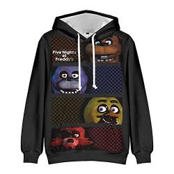 Xinchangda FNAF Hoodie 3D Druck Muster Pullover mit Kapuze Sweatshirt, Five Nights Casual Langarm Spiel Hoodies für Unisex von Xinchangda