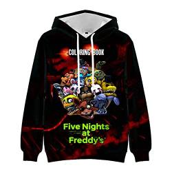 Xinchangda Five Nights Game Hoodies 3D Gedruckt FNAF Hoodies Cartoon Lose Mode Langarm Hoodies Pullover Sweatshirt Top für Damen und Herren, Typ 5, M von Xinchangda