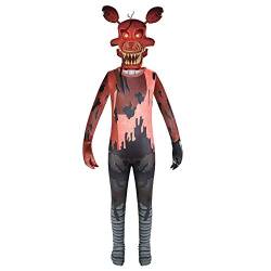 Xinchangda Five Nights Gmae Cosplay Kostüm für Kinder FNAF Cosplay Overall mit Gesichtsmaske Uniform Full Set Halloween Karneval Party Outfits von Xinchangda