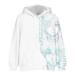 Xinchangda Frieren: Beyond Journey's End Anime Hoodie Frieren Stark Himmel Sweatshirt mit Kapuze Fern Casual Langarm-Hoodies 3D-Druck Pullover von Xinchangda