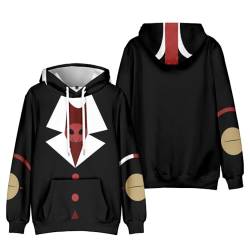 Xinchangda Hazbin Hotel Anime Sweatshirt Alastor/Angel Dust 3D Gedruckt Cartoon Hoodie mit Kapuze und Kordelzug Casual Pullover für Mann Damen, Typ 1, XL von Xinchangda