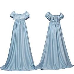 Xinchangda Regency Kleider für Damen Mittelalter Vintage Viktorianisches Kleid Hohe Taille Langes Kleid Elegant Party Ballkleid von Xinchangda