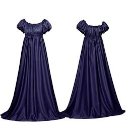 Xinchangda Regency Kleider für Frauen Mittelalter Vintage Viktorianisches Kleid Hohe Taille Langes Kleid Elegant Party Ballkleid von Xinchangda