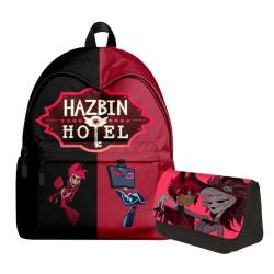 Xingchangda Anime Hazbin Hotel Rucksack, Angel Dust/Alastor Cartoon Rucksack Laptoptasche, 3D Gedruckt Graffiti Anime Schultasche für Schule, Reisen, Sport, Typ 11, 40*30*17cm, Schulranzen von Xinchangda