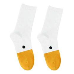 Xindemei Kreative Gänsekopf-Socken, Gänse-Spiel-Socken ohne Titel Lustige tierische Gänsekopf-Design-Baumwollsocken (1) von Xindemei
