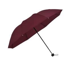 Xingdianfu 8 Rippen Regenschirm Super Ultra Mini Umbrella Taschenschirm Ultraleicht, Faltender UV-Regenschirm (Weinrot) von Xingdianfu