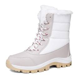 Damen Winterstiefel Warm gefütterte Schneestiefel Winterschuhe Rutschfest Bequem Wasserdicht Trekking Snowboots Gr. 37-42 von Xinghuanhua