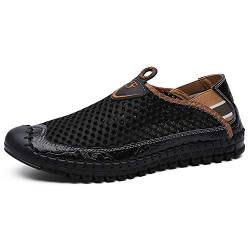 Xinghuanhua Fahrschuhe Sommer Mesh Freizeitschuhe Für Männer Atmungsaktiv Nähte Müßiggänger rutschfeste Flache Kollisionsvermeidung Runde Zehe Slip-on Outdoor Strand Wilde Schuhe Wasserschuhe 38-48 von Xinghuanhua