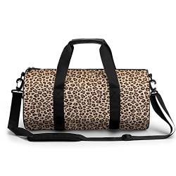 Xingruyun Sporttasche Kinder Leopardenmuster Badetasche Gym Tasche Schwimmtasche Schultertaschen Reisetasche Urlaubstasche Fitnesstasche Für Mädchen Jungen 45x23x23cm von Xingruyun