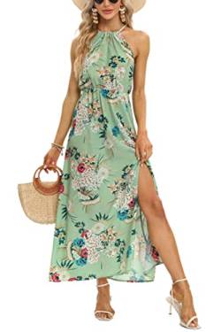 Xinlong Damen Kleid Sommer Casual Maxikleid Bohemien Kleid Lange Ärmellos Party Cocktailkleid Strandkleider Kleider Sexy von Xinlong