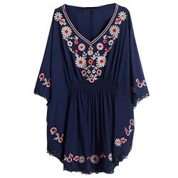 Xinqiao Damen Bluse Gr. Large, Marineblau von Xinqiao