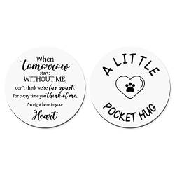 Loss of Pet Memorial Gifts for Dogs Cats Pocket Hug Keychain for Pet Owner Remembrance Beavement Gifts for Loss of Dog Sympathy Gift for Family Friends - When Tomorrow Starts Without Me Keychain von Xiyantiji