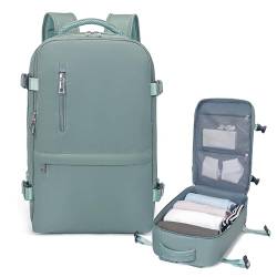 Xkdoai Handgepäck 40x20x25 für Ryanair, Flugzeug Reiserucksack Underseat Carry On Luggage Reisetasche Backpacker Rucksack Cabin Bag für Frauen Männer 20L Grün von Xkdoai
