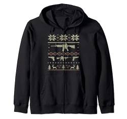 Gun T-Shirt - Ugly Christmas Sweater Geschenke für Waffenliebhaber Kapuzenjacke von Xmas Gift Ideas for Gun Lovers