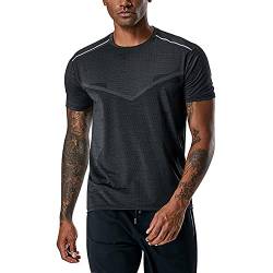 OEM Herren Gym T Shirts Bedrucktes Sport Tank Top Unterhemd Mode Elastizität Fitness Sportbekleidung (M,Grey-a) von Xmiral