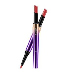Velvet Lipstick Lipstick Head 1 Pen Long Durable Lasting Nude Double In 2 Liner Waterproof Pencil Lipstick With Lip Holzstifte Set Klein von Xmiral