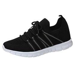 Xmiral Damen Fitness Laufschuhe Atmungsaktiv rutschfeste Mode Sneaker Sportschuhe(43,Schwarz) von Xmiral