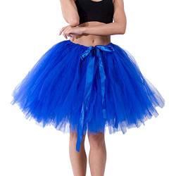 Xmiral Damen T黮lrock 1950er Petticoat Tutu Unterrock Ballett Tanzrock Ballrock Abendkleid(Blau,One Size) von Xmiral