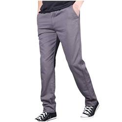 Xmiral Jogginghose Herren Gro遝 Gr鲞e Rei遶erschluss Cargohose Einfarbig Hosen Multi-Tasche Overall Sporthose(b Grau,4XL) von Xmiral