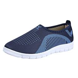 Xmiral Sneaker Herren Beil鋟fig Slip-On Sportschuhe Mesh Atmungsaktiv Footwears Loafers Schuhe(42,a-Blau) von Xmiral