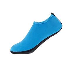 Xmiral Wasserschuhe Damen Gummisohle Einfarbig Laufschuhe Trocknend Badesandale f黵 Pool Surfen Yoga Schwimmschuhe Wasserdicht Barfu?Schuhe rutschfest Badelatschen(Blau,40-41 EU) von Xmiral