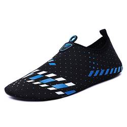 Xmiral Wasserschuhe Surfschuhe Paare Gummisohle rutschfest Surfen Aqua Schuhe Badeschuhe Badesandale Bootsschuhe Fitnessschuhe Wanderhalbschuhe(Schwarz,43/44 EU) von Xmiral