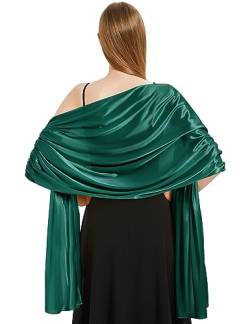 Xnova Stola damen Festlich 200 * 70 cm, Chiffon Schal Shawl Multifunktionstuch Leicht, Elegant übergroßen Schultertuch Chiffontücher für Abendkleid (Grün) von Xnova