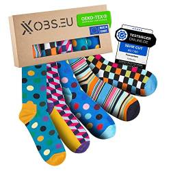 Xobs.eu Bunte Socken 5er Set *44-46 | Lustige Socken | Lustige Geschenke für Männer & Frauen | Coole Socken | Klimaneutral - ideal für Geburtstag & Co von Xobs.eu