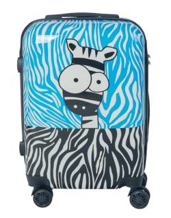 Xonic Design Reisekoffer - Hartschalen-Koffer mit 360° Leichtlauf-Rollen - hochwertiger Trolley mit Zahlenschloss Polycarbonat in M-L-XL oder Set (M, Zebra) von Xonic