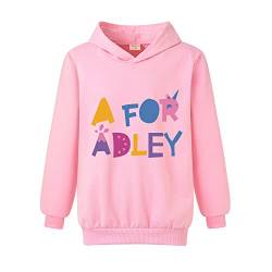 Xpialong A for Adley Mädchen Mode Sport Hoodies Jungen Einfarbig Pullover Kinder Tops, rose, 9-10 Jahre von Xpialong