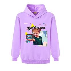 Xpialong A for Adley Merch Boy Solid Color Pullover Kinder Tops für 3–13 Jahre Mädchen Mode Sport Hoodies, violett, 134 von Xpialong