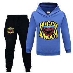 Xpialong Huggy Wuggy Merch Jungen Mädchen Baumwolle Tops Hoodies Set für Unisex Kinder, blau2, 12-13 Jahre von Xpialong