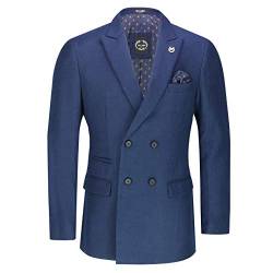 Xposed Herren Doppel Einreiher Blazer [BLZ-DB-MARCO-NAVY-54,64EU] von Xposed