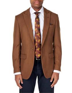 Xposed Herren Doppel Einreiher Blazer [BLZ-SIN-MARCO-TAN-38,48EU] von Xposed