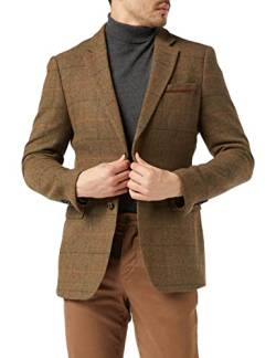Xposed Herren Grau Braun Herringbone Blazer Tweed prüfen [BLZ-JARVIS-7250-5-42,52EU] von Xposed