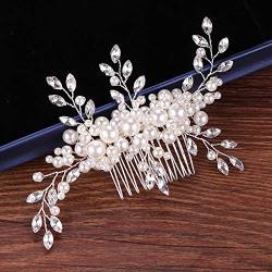 Diamant Tiara Perlen Haarkamm Damen Accessoires Hochzeit Haarkamm Braut Strass Perlen Haarkamm Stirnband Hochzeit Tiara von XqmarT