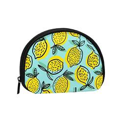 Doodle Lemon, Geldbörse, Make-up-Tasche, Damen-Aufbewahrungstasche, kleine Münzbörse, Kleingeldtasche von XqmarT