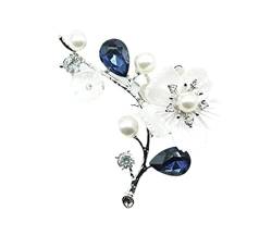 Mode Blumen Brosche Pin Nachahmung Kristall Brosche Unisex Bankett Kleidung Zubehör Pin von XqmarT