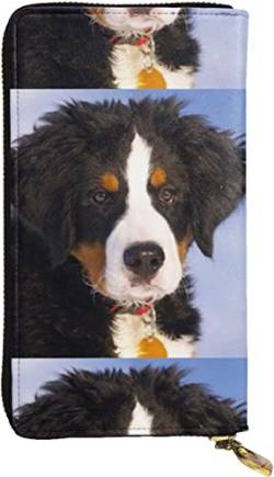 XqmarT Brieftaschen mit Berner Sennenhund, großes Fassungsvermögen, für Herren und Damen, Geldbörsen, Kreditkarten, Mikrofaser-Leder-Geldbörse von XqmarT