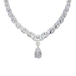 XqmarT Moissanit-Diamant-Halskette, 100% authentisch, 925er Sterlingsilber, Verlobung, Hochzeit, Halskette, Damen-Brautschmuck, Geschenk von XqmarT