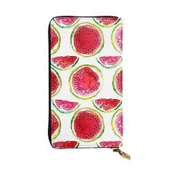 XqmarT Sommer-Frucht-Wassermelonen-Geldbörsen, große Kapazität, für Männer und Frauen, Geldbörsen mit Kreditkarte, Mikrofaser-Leder-Geldbörse von XqmarT