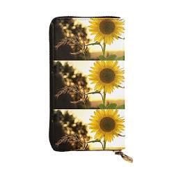 XqmarT Sunflowers Sun Wallets, große Kapazität, Geldbörse für Herren und Damen, Kreditkarten-Geldbörse aus Mikrofaser-Leder von XqmarT