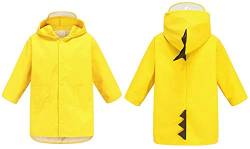 Xrten Kinder Regencape mit Kapuze, Unisex Regenjacke Unisex Regenjacke für Jungen Mädchen(Dinosaurier) von Xrten