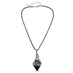 Xuanxi Halskette, Kristall-Harz-Diamant-Anhänger, Halskette, geheime magische Welt im Inneren, Harz, Schnee-Berg-Anhänger, Halskette, Silikon von Xuanxi