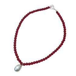 Xuanxi Halsketten, Perlen-Halskette mit Glasperlen, Halskette, Schmuck, Damen-Accessoire für modebewusste Individuen, Glasperlen von Xuanxi
