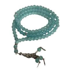Xuanxi Halsketten, handgefertigt, traditionelles Tasbih für Muslime, 99 Rosenkranz-Perlenarmband, islamische Muslime, Religion, Eid-Schmuck, Kunstharz-Legierung von Xuanxi