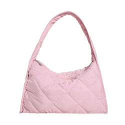 Xuanxi Taschen für Damen, vielseitige Damen gesteppte Daunen Umhängetasche Handtasche Unterarmtaschen für Frauen und Mädchen, rose von Xuanxi