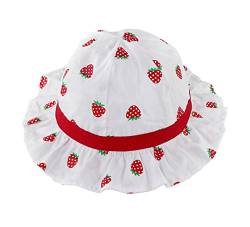 XueXian(TM) Baby Mütze Erdbeere Eimer Hut Fischerhut Sommer UV-Schutz Sonnenhut(Kopfumfang 40-44 cm) von XueXian(TM)