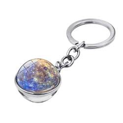 XueXian Damen & Herren Schlüsselanhänger Glaskugel Planet Universum Anhänger Keychain(Merkur) von XueXian