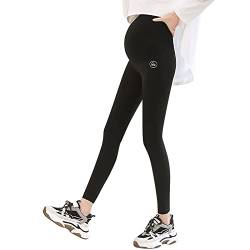 Xuslvisa Thermo Umstandsleggings Umstandshose Fleece Thermohose Strumpfhose Damen Freizeithose Outdoor Jogginghose Für Frauen Maternity Umstandshose Warme Umstandsleggings Winter (B02, M) von Xuslvisa